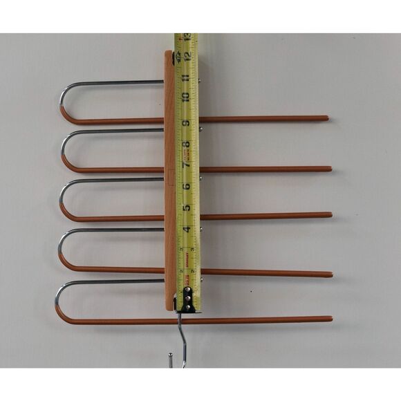 Pants Rack Space Saver Closet Organization Slacks Jeans Clothes‎ Wood Hanger - Picture 7 of 8